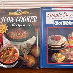 Slow Cooker Recipe Book and Cool Whip Easy Desserts.